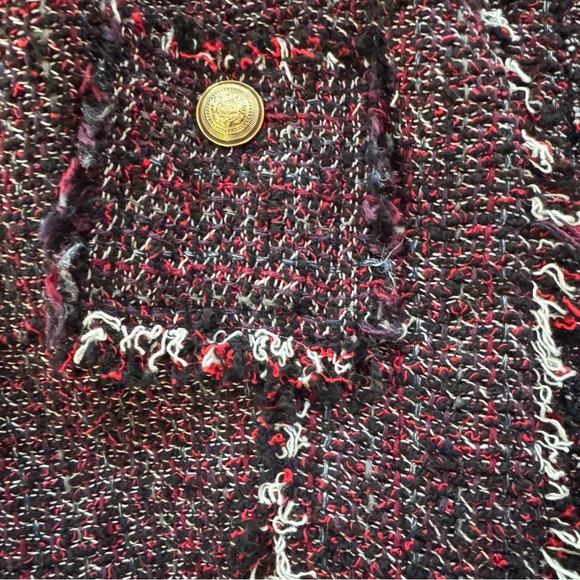 Zara Tweed Coat with Gold Buttons Accents Sz M - Picture 3 of 6